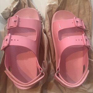 Pink Rubber Gucci Sandals